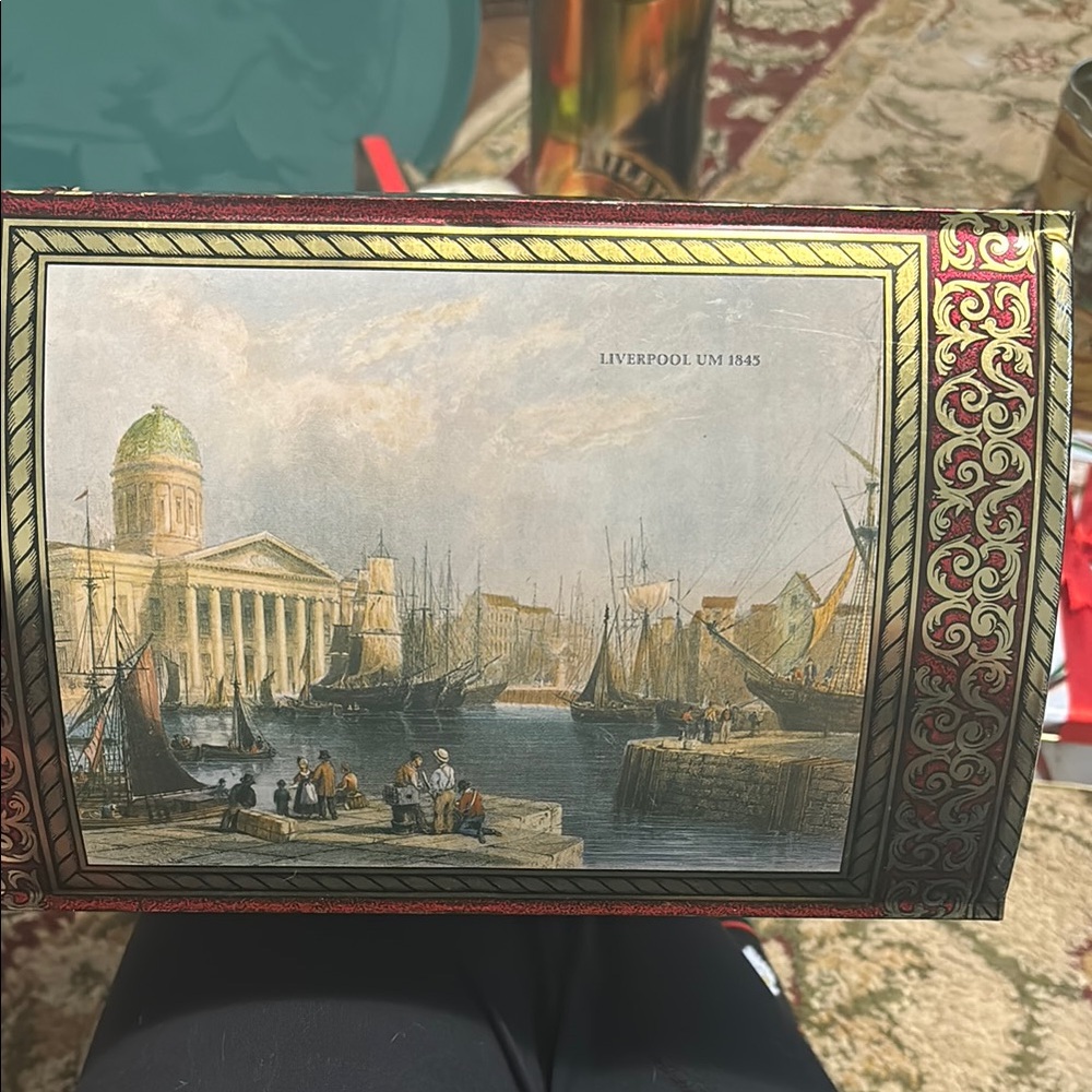 Vintage Liverpool Harbor Decorative Tin
